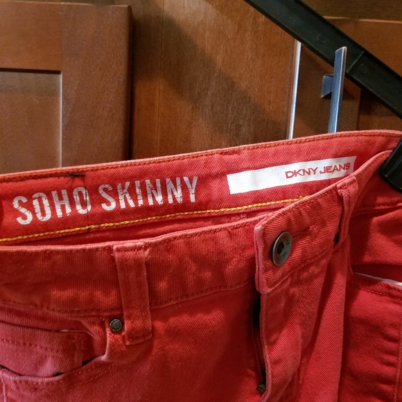 DKNY Red/Orange Soho Skinny Jeans - Picture 5 of 8
